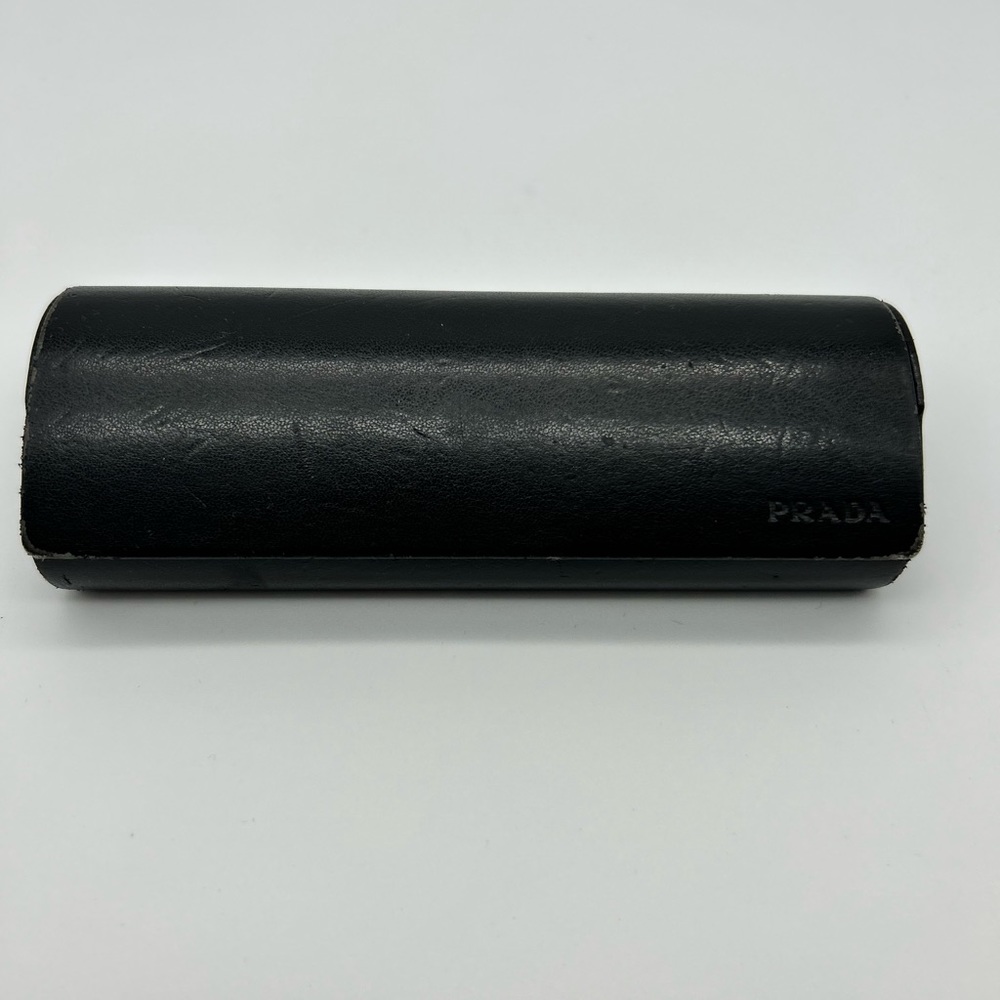 Prada Eyeglass Case Black Sunglass Case Hard Flip Back Logo Look At Photos